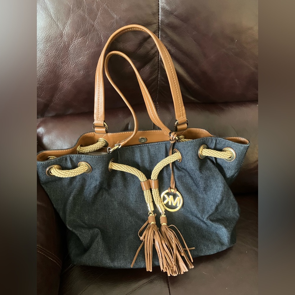 Michael Kors denim hobo purse